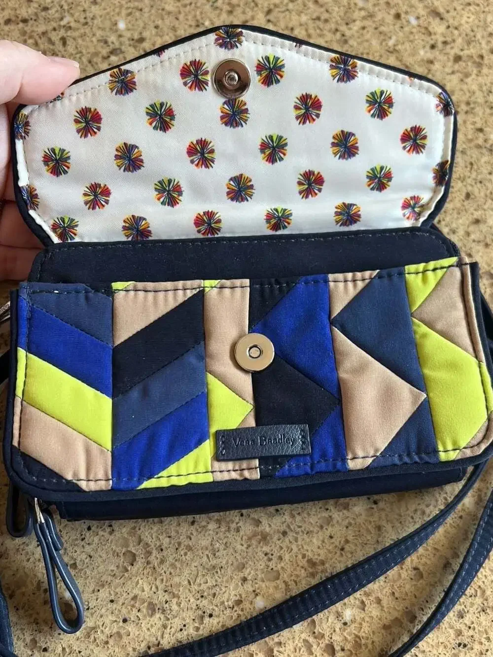 Vera Bradley Modern‎ Lights RFID All in One Crossbody Wallet Bag